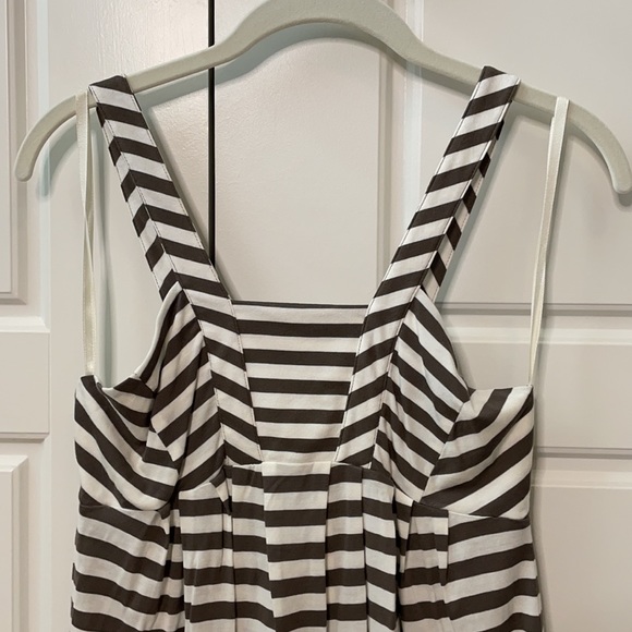 Grey white stripe top BCBG NWT - Picture 2 of 13
